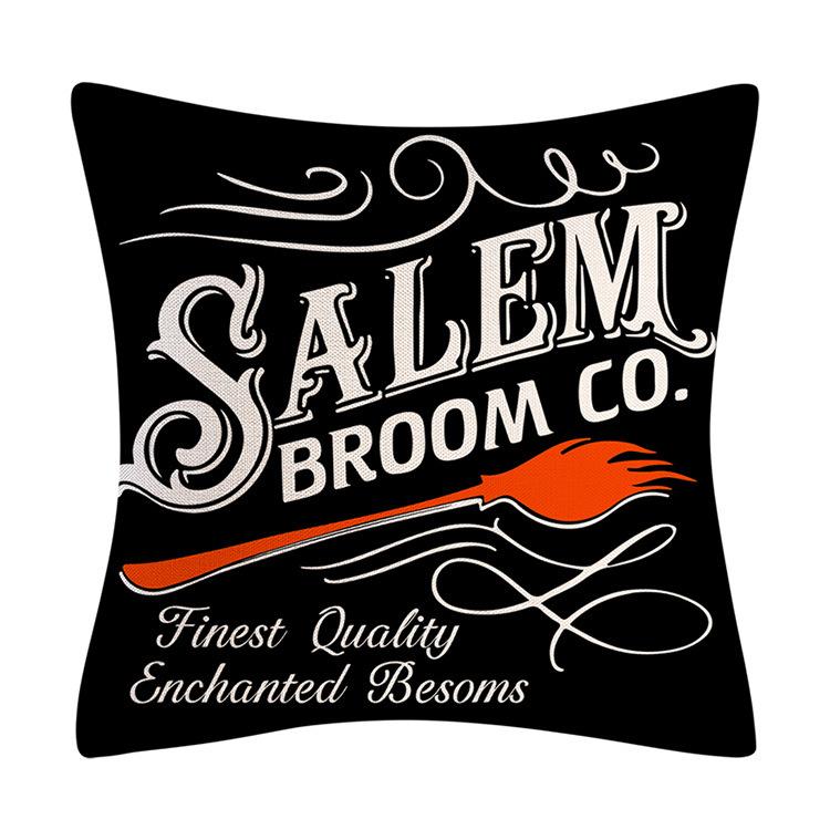 

Halloween Linen Pillow Cover Home Ornament Bedside Sofa Pillow Cushion Cover Premium Durable Quality Useful Practical 45 * 45Cm (without pillow core)
