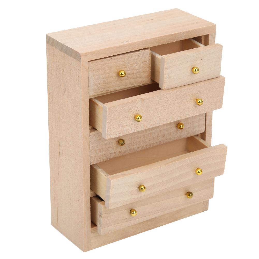 Dollhouse Miniature Wooden Cabinet Model Furniture Decoration for 1:12 Doll House