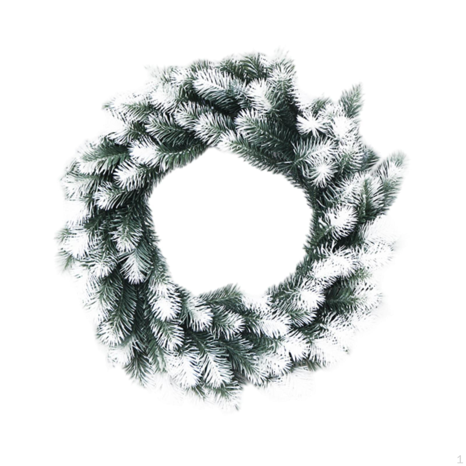 

Искусственный рождественский венок для входной двери, подвесной, зимний white green