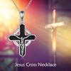 Antique Alloy Crucifix Necklace Minimalist Gothic Jewelry Unisex Neck Chain For Everyday Wear or Special Occasions