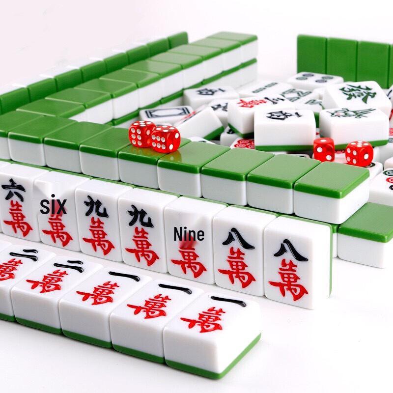 Large Hand-Rubbed Mahjong Tiles - Free Shipping, Ideal for Sichuan, Guangdong, Northeast Styles