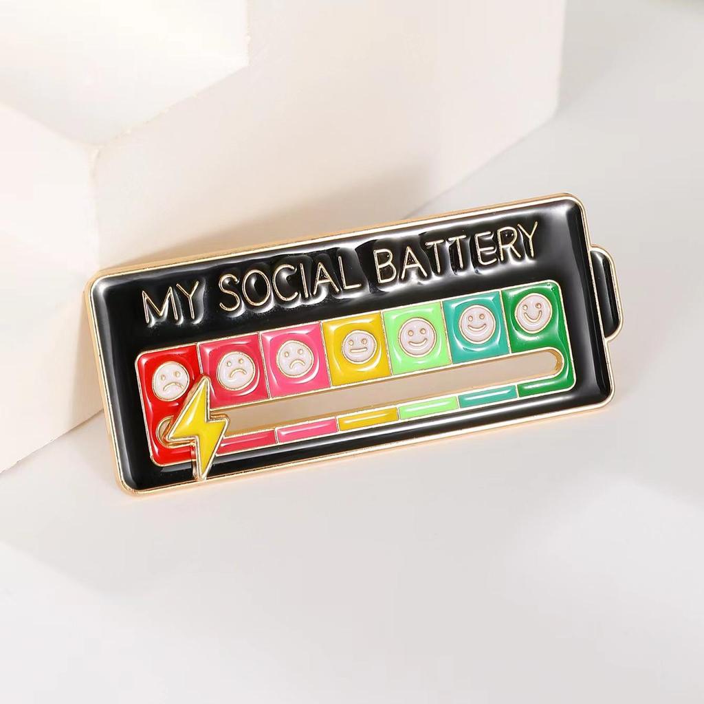 Multifunctional Alloy Mood Brooch: Expressive, Unique Badge Pin for European & American Styles