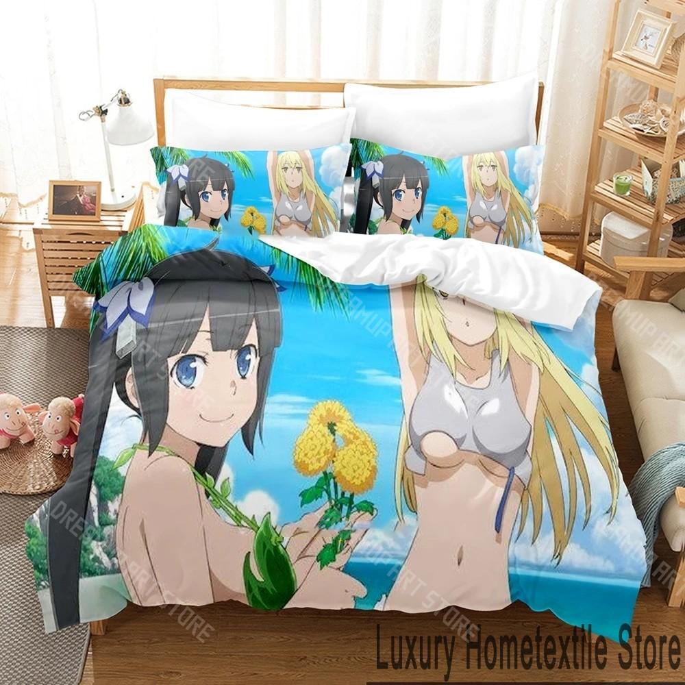 3D Printed DanMach Anime Bedding Set for Boys Girls Duvet Cover And Pillowcase Twin Queen King Full Single Double Sizes