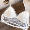 U-shaped Back Underwear Lace Hollow Triangular Cup Underwear Deep V Gathering Bra Sexy Sweet Thin Breathable Women's Bra