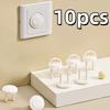 10pcs EU Childproof Socket Covers - Safety Plug Protectors with Pull Rings, Durable Outlet Guards for European Standard Sockets