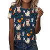 New Cute Cat T-Shirts Animal Kitten 3D Print Women's Summer O-Neck Short Sleeves T Shirt Y2k Harajuku Tees Tops Female Clothing