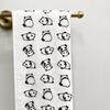 Imabari Towel Single-Sided Gauze Face Towel 34 x 80cm Scattered Panda Monochrome Made in Japan Imabari Camping Yoga Gym Bath Spa Cute Towel for