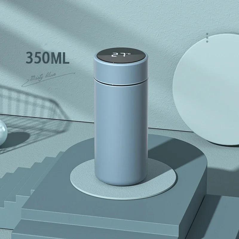 350ML Inteligentní termoska na vodu s inteligentním displejem teploty Vakuové baňky z nerezové oceli s filtrem T-kelímek