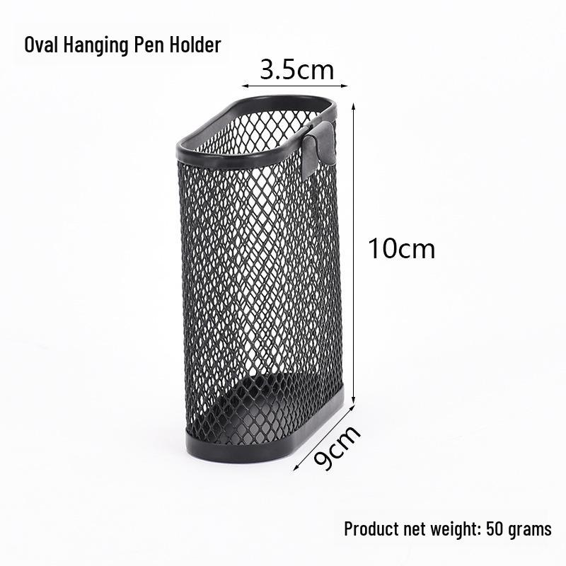 

Металлический подвесной овальный держатель для ручек и файлов с сетчатой стороной для хранения в офисе
