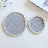 12cm*12cm Cotton Rope Heat Resistant Woven Coasters Handmade Multiple Colors Creative Coffee Cup Pad Chic Accessories