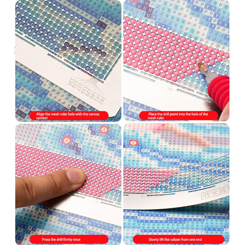 Precision Measuring Made Easy Stainless Steel Diamond Mesh Ruler Diamond Drawing Mesh Ruler Easy