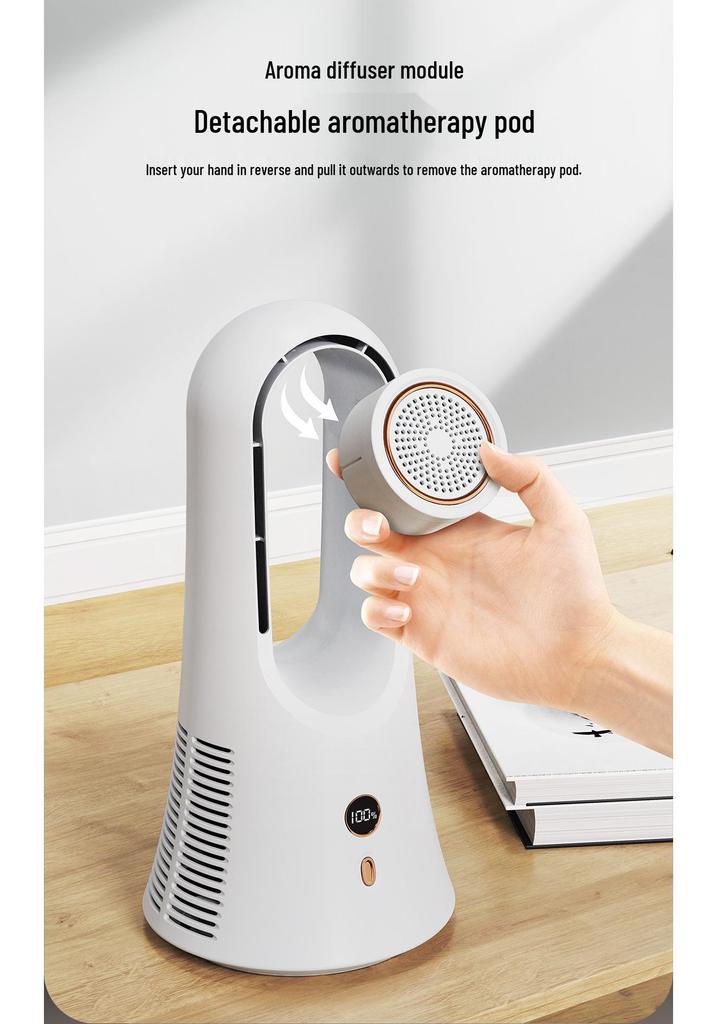 Cross-Leaf Desktop Electric Fan for Dorms and Homes