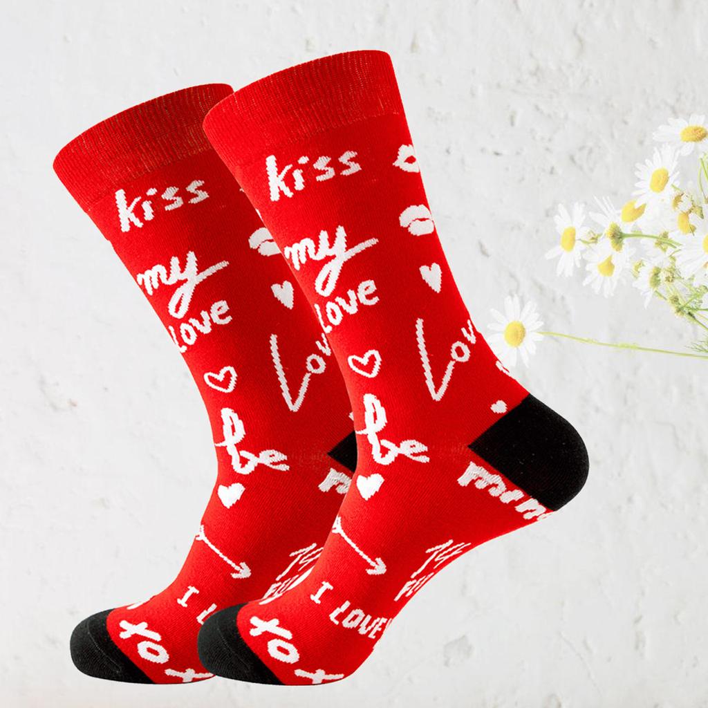Fashion Valentine's Day Socks Colorful Patterned Ankle Socks Funny Novelty Socks Cotton Crew Socks for Women Men Teen