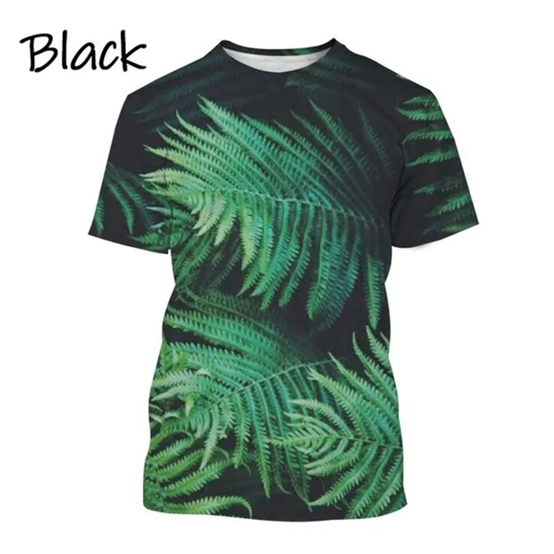 Monstera 3D Printing T-shirt Personality Plant Monstera Men's And Women's Fun Hip-hop Harajuku Unisex Couple T-shirt Tops