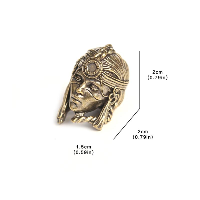 Trib Femeie Războinică Cuțit din alamă Mărgele EDC DIY Paracord Brățări țesute Snur Pandantive Accesorii Instrumente în aer liber Atârnatoare Charms