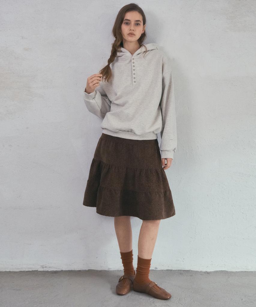 Aueonoseuteljia Rosy Corduroy Cancan Skirt_Brown(O25-Sk18)