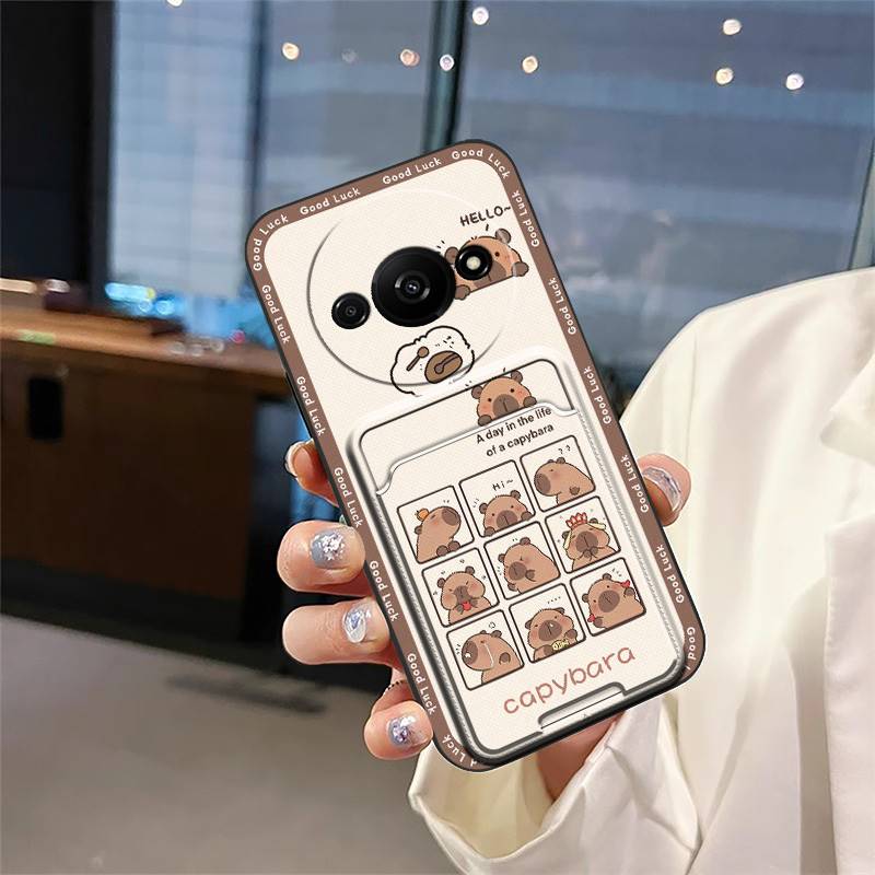 Card sleeve Full wrap Phone Case For Redmi A3 4G/A3X/Xiaomi POCO C61 4G Cover protective Anti-knock Back Cover TPU Cute