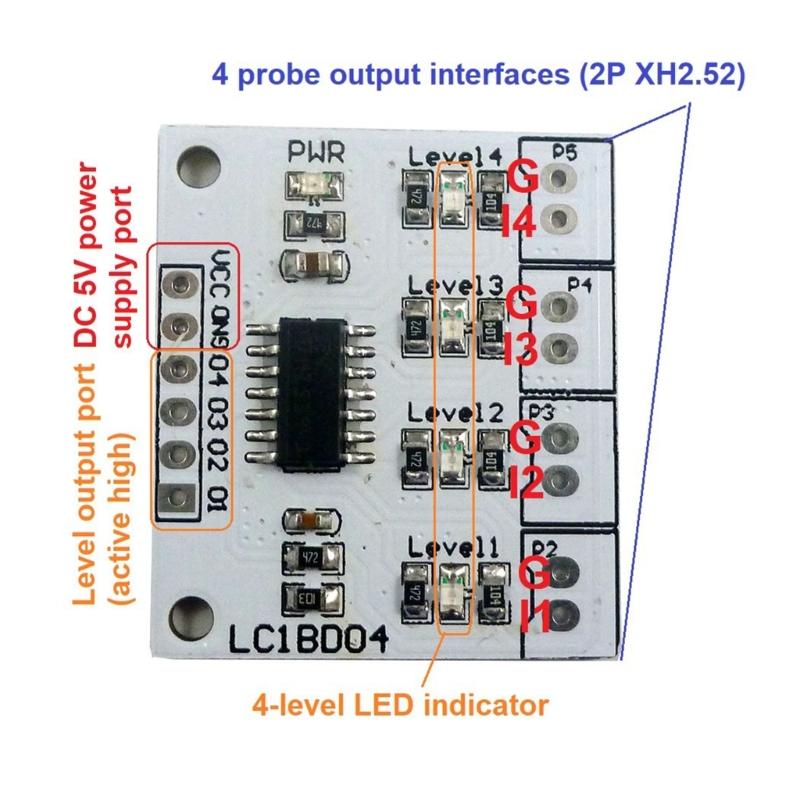 Water Level Indicator Board with 4Digital Display and Control for Liquid Sensors Easy to Install  ABS Material
