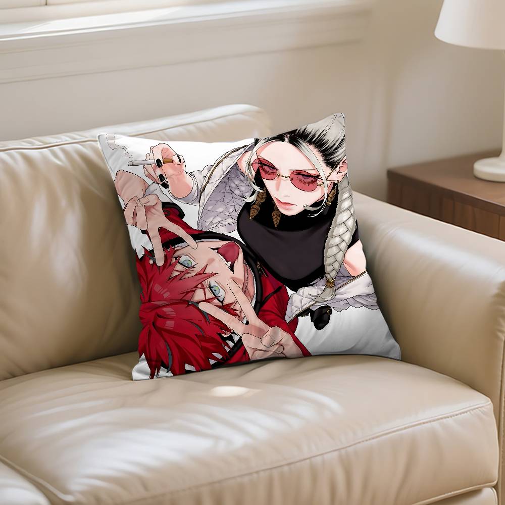 Gokurakugai Anime Pillow Case Throw Pillow Cover Nordic Vintage Style Cushion Covers Home Living Room Sofa Couch Seat
