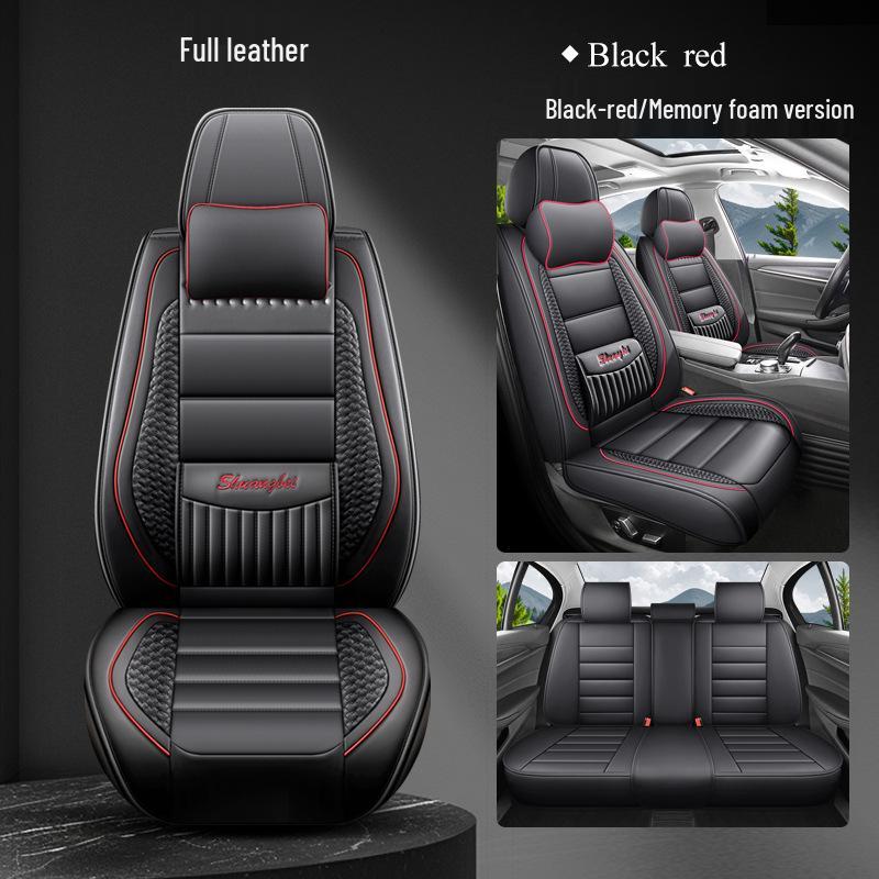 Universal Full Leather 5-Seat Car Seat Cover with Full Surround, Suitable for All Seasons