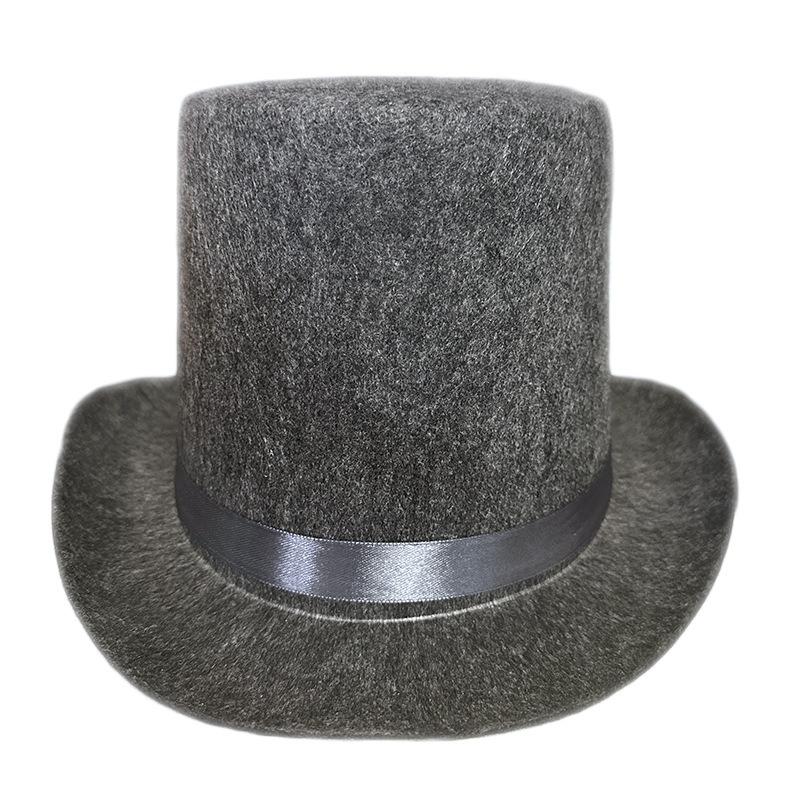 High hat retro British gentleman jazz hat magician hat show sequined hat rain high hat non-woven