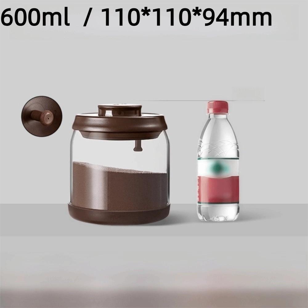 

600-2000 мл Стеклянная банка для кофейных зерен Прозрачный герметичный вакуумный контейнер для кофе Антиоксидантный контейнер для хранения свежести Инструменты бариста