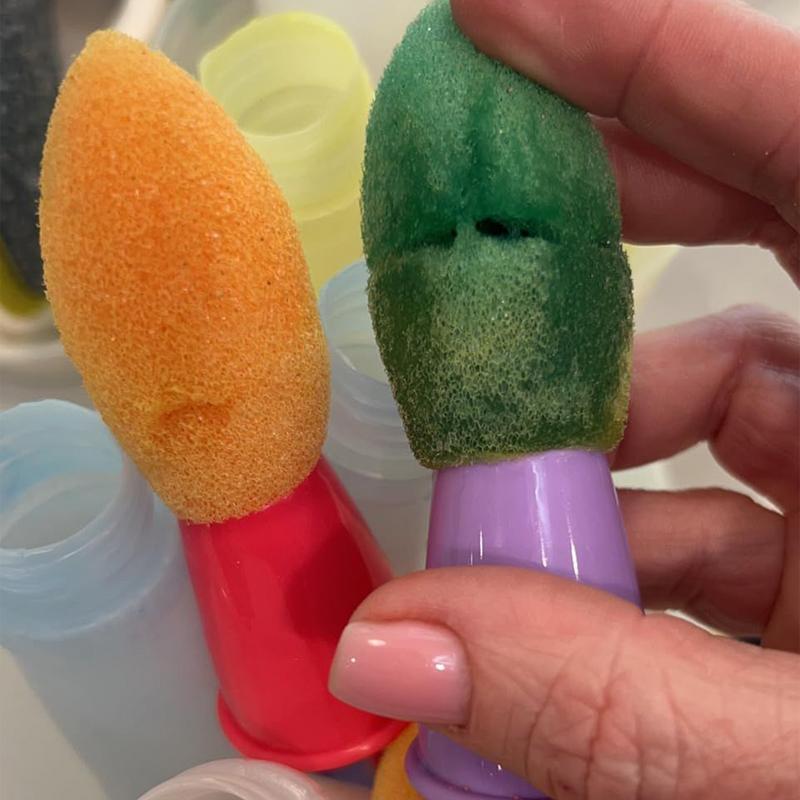 Colored chalk set Brushes DIYs Children Drawing Craft Brushes with Comfort Thick Handle parent-child interaction supplies