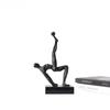 Creative Retro Metal Figure Sculpture Black Art Statue Character Ornaments Home Accessories Decoration Display Model Figurines G
