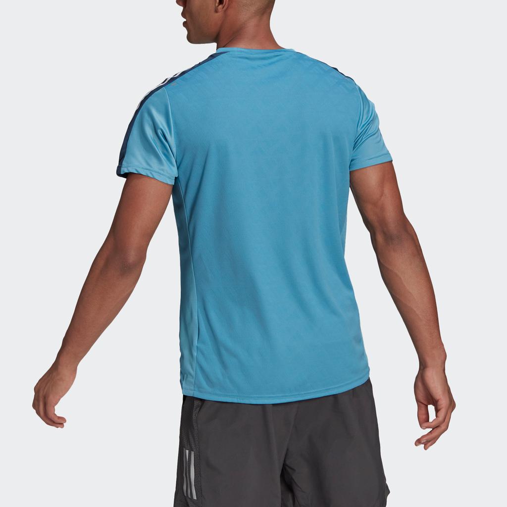 Adidas Own The Run Tee Short-Sleeve Running Shirt Men Tops Blue GM6003