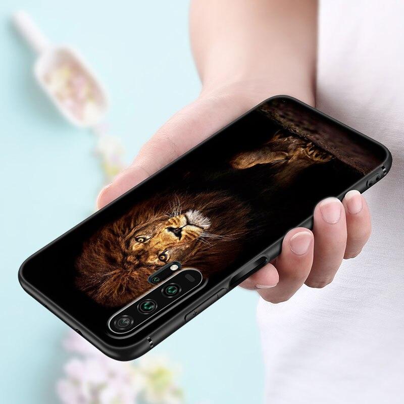 Husă Telefon Animal Leu Tigru Pentru Huawei Honor 7A 8A 9X 20 Pro 8 10X Lite 9A 8C 9C 20E 7S 8S 20S 8X 10i 20i 30i Husă Moale Neagră