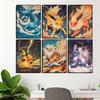 Anime Pokemon Raichu Mewtwo Flareon Jolteon Posters Wall Art Prints Living Room Decor Canvas Painting Home Kids Gift Unframed