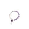 Gentle Senior Student's Vintage Style Wind Lavender Amethyst Pearl Bracelet - Unique Design Bracelet