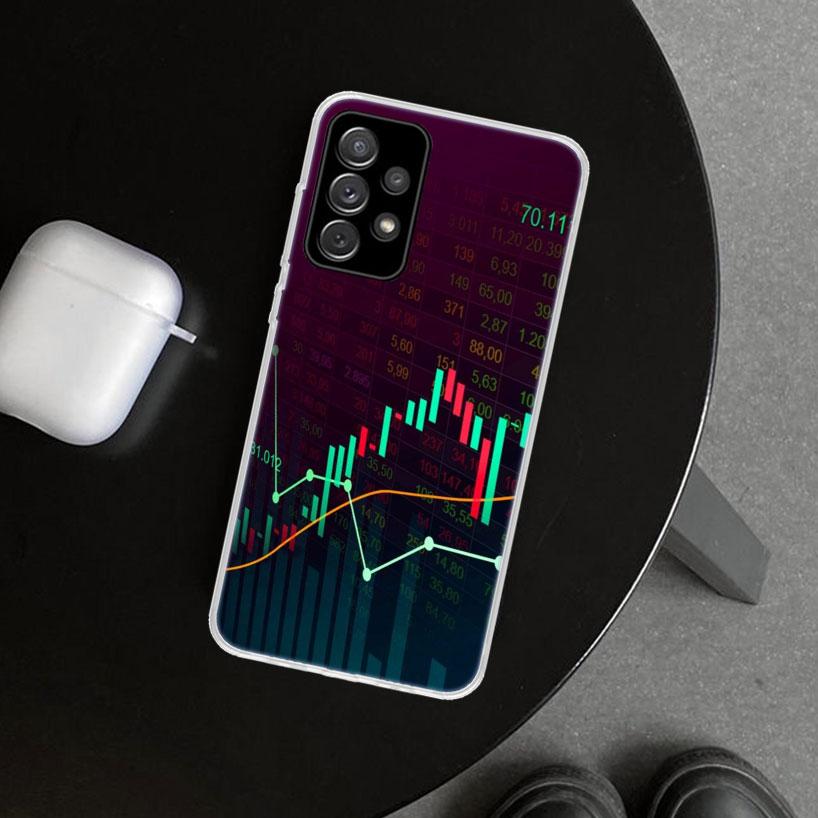 Trade Investment Forex Stock Market Phone Case Cover for Samsung Galaxy A12 A22 A32 A52 A72 A02S A51 A50S A31 A20S A10S Note 20