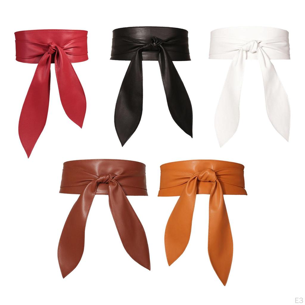Stylish Wide Belt with Self-Tie Closure for Women's Fashion