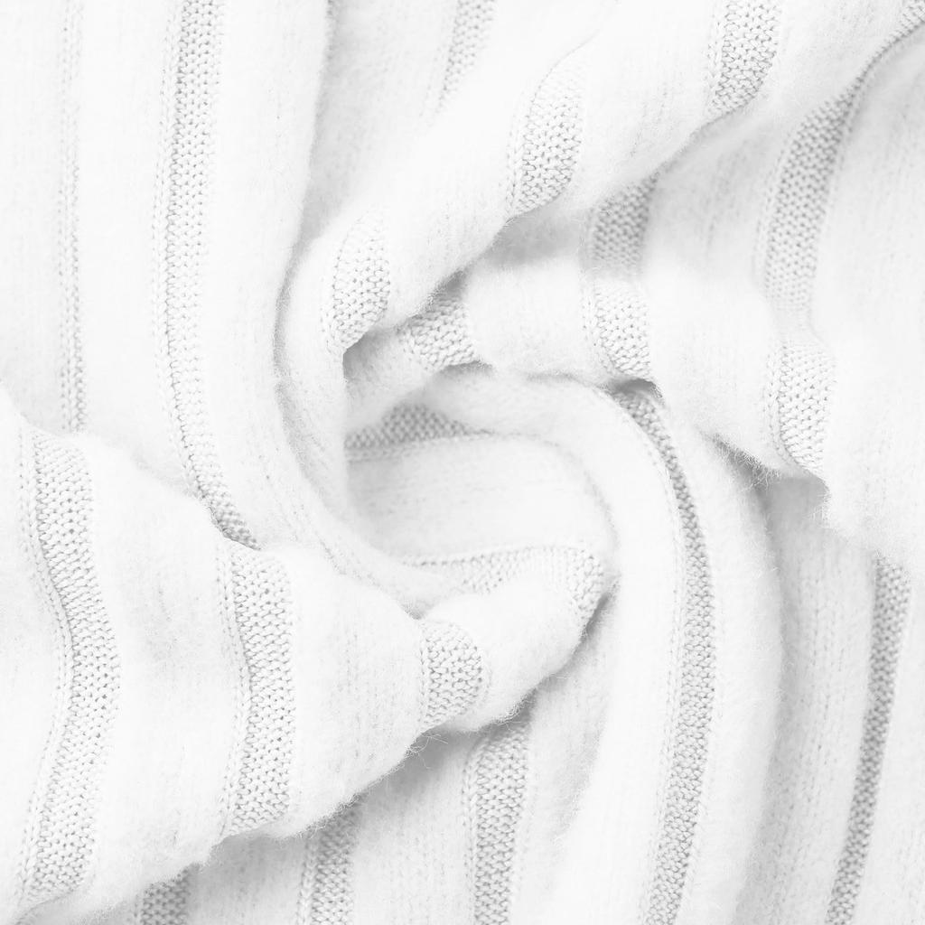 Camicia da Donna in Denim Patchwork con Collo a Contrasto, Oversize, Manica Lunga, Lavorazione a Maglia Testurizzata