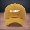 Printed SECURITY Pattern Baseball Cap for Easy Travel, Versatile Soft Top Design for All Seasons, Adjustable Curved Brim Hat