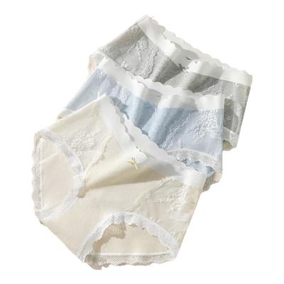 Women's Modal A-Class Baby Cotton Lace Antibacterial Mid-Waist Briefs