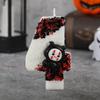 Halloween No-Face Man Candle – Handmade Holiday Cake Decoration