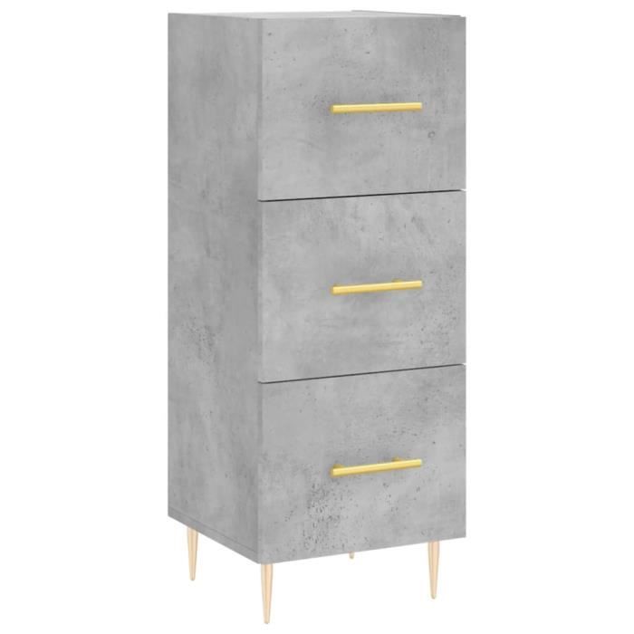 VidaXL Buffet Concrete Grey 34.5x34x90 Cm Engineered Wood 828592
