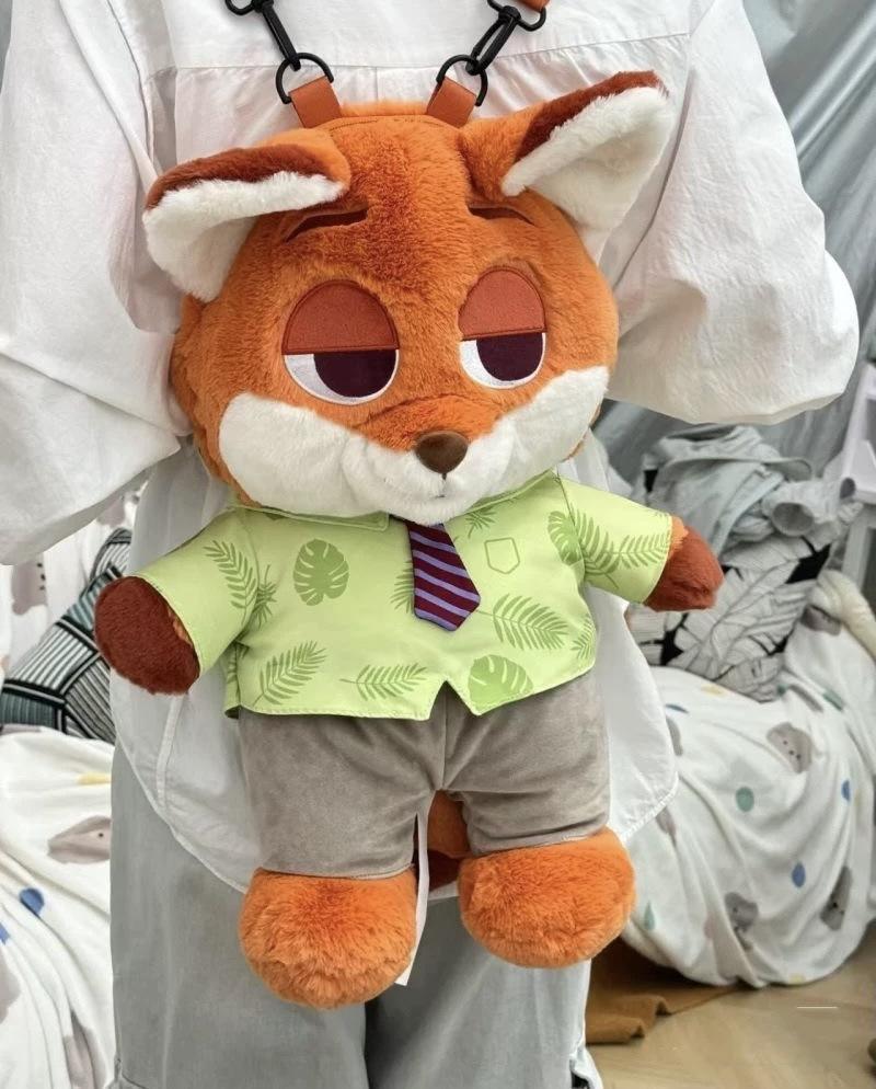 Crazy Zootopia 3D Plush Doll Backpack Cute Cartoon Women Fashion Trend Backpack