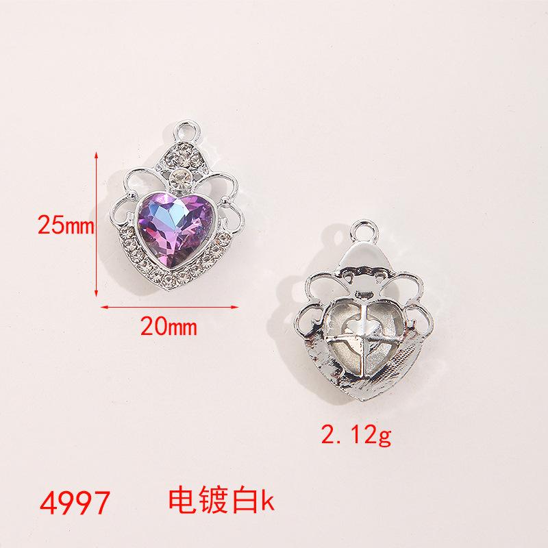 Baroque Bow Water Drop Pendant Pendant Diy Handmade Peach Heart Earrings Hand Necklace Material Bag Accessories