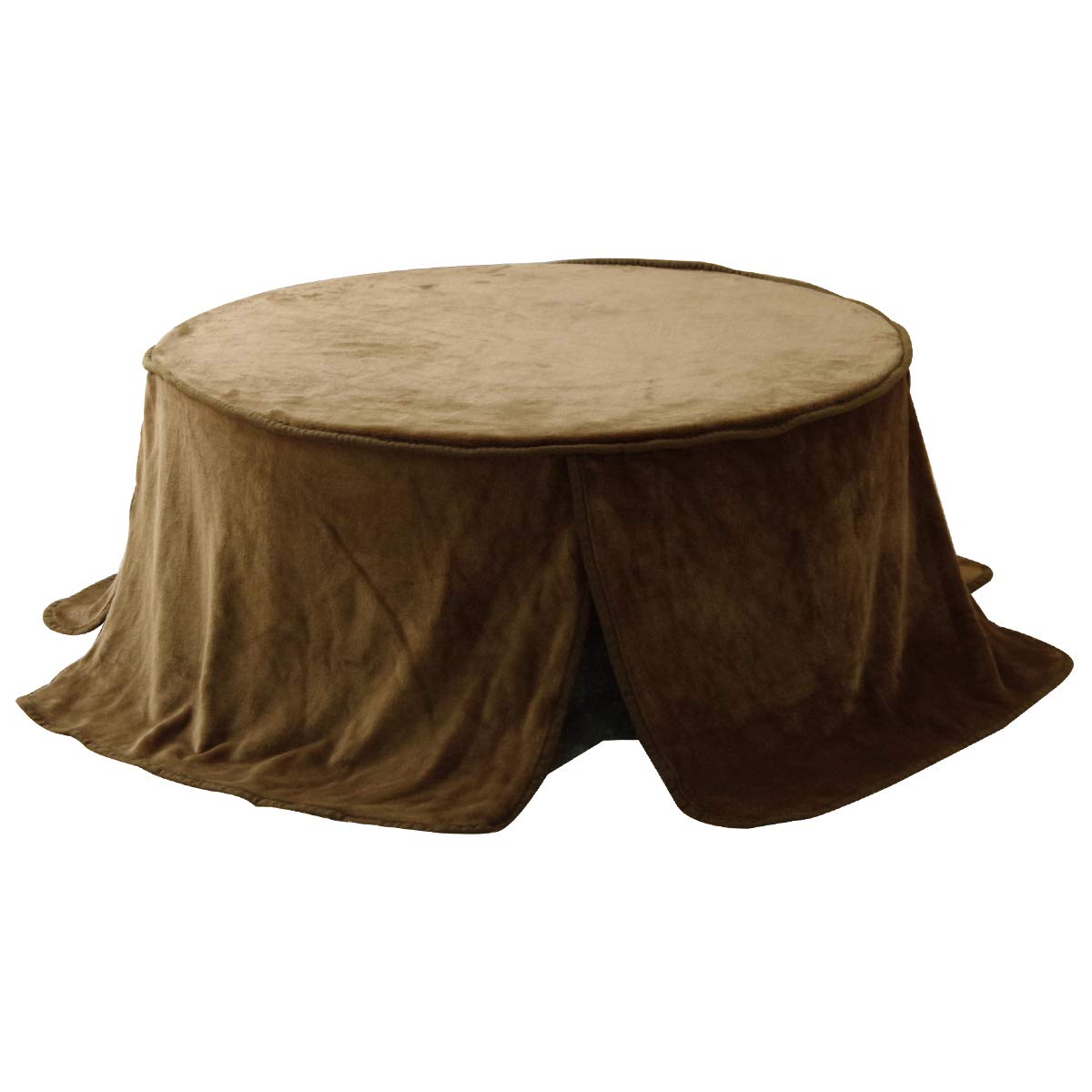 

IKEHIKO Flarry Flannel Kotatsu Blanket, Brown, Approx. 110cm Round, #5890949