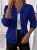 Women's Solid Color Knit Zipper Jacket Coat - Hot Selling Autumn/Winter Long Sleeve Fashion 2026