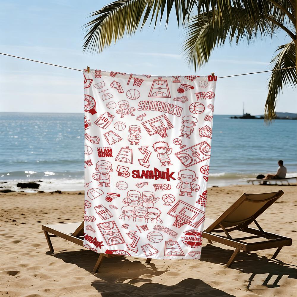 S-slam Anime Cute Towel D-dunk Beach Quick Dry Soft Pool Towels Gift for Travel Gym Shower Camping Sports