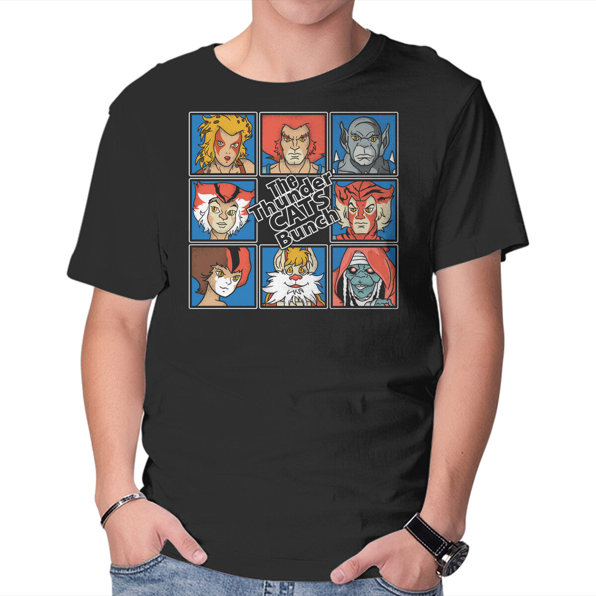 Unisex Crew Neck T-Shirt Thundercats Bunch Graphic Short Sleeve Casual Tee M