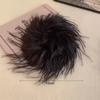 Solid Color Plush Hair Ring Korean Style Elastic Hair Bands Trendy Furry Scrunchies  for Women
