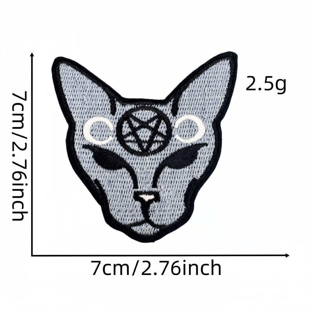 Punk Series Skull Embroidered Decorative Patch for Clothing