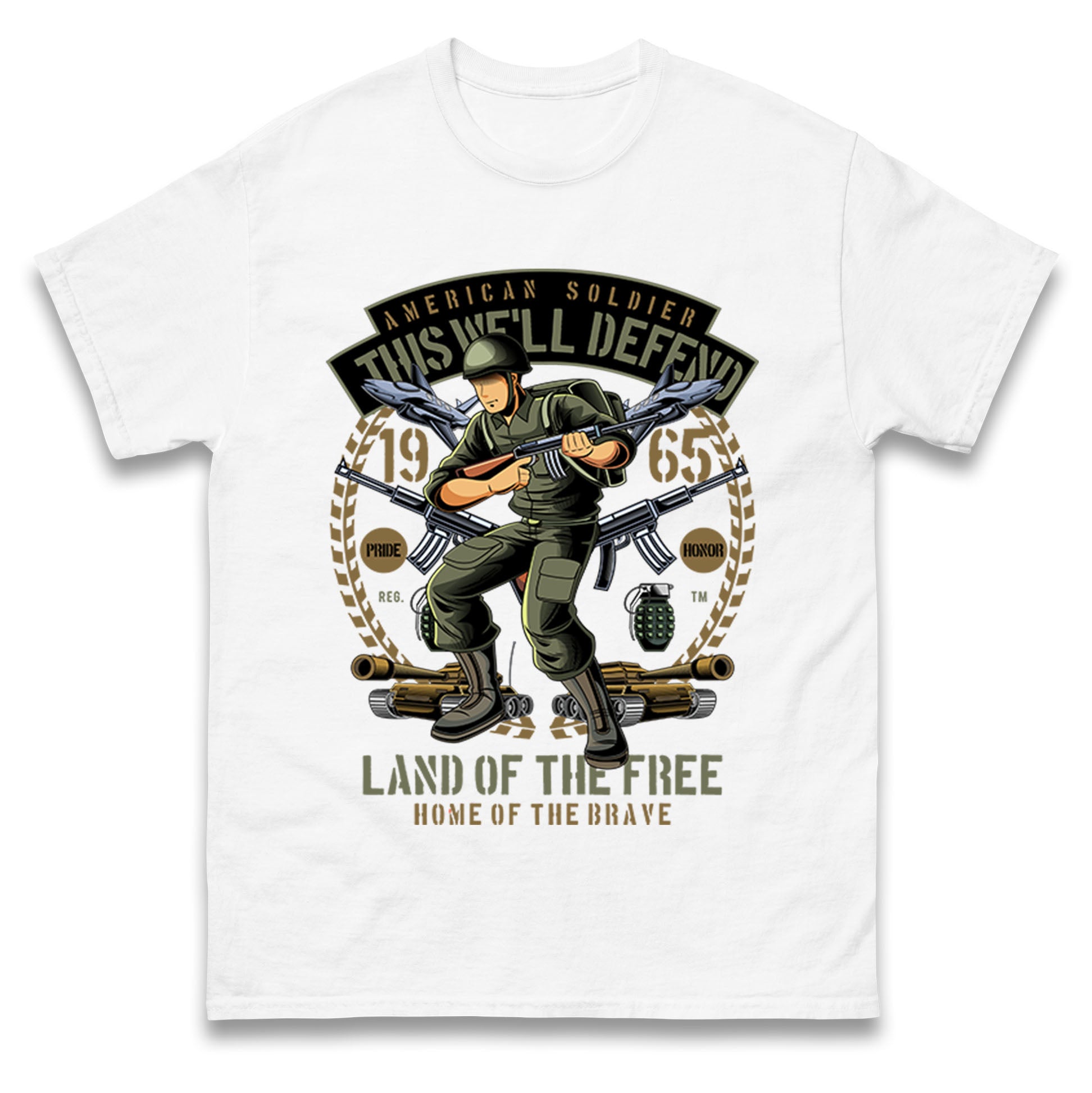 American Soldier This We ll Defend T Shirt Tshirt Mens Womens Unisex Tops Tees 4XL