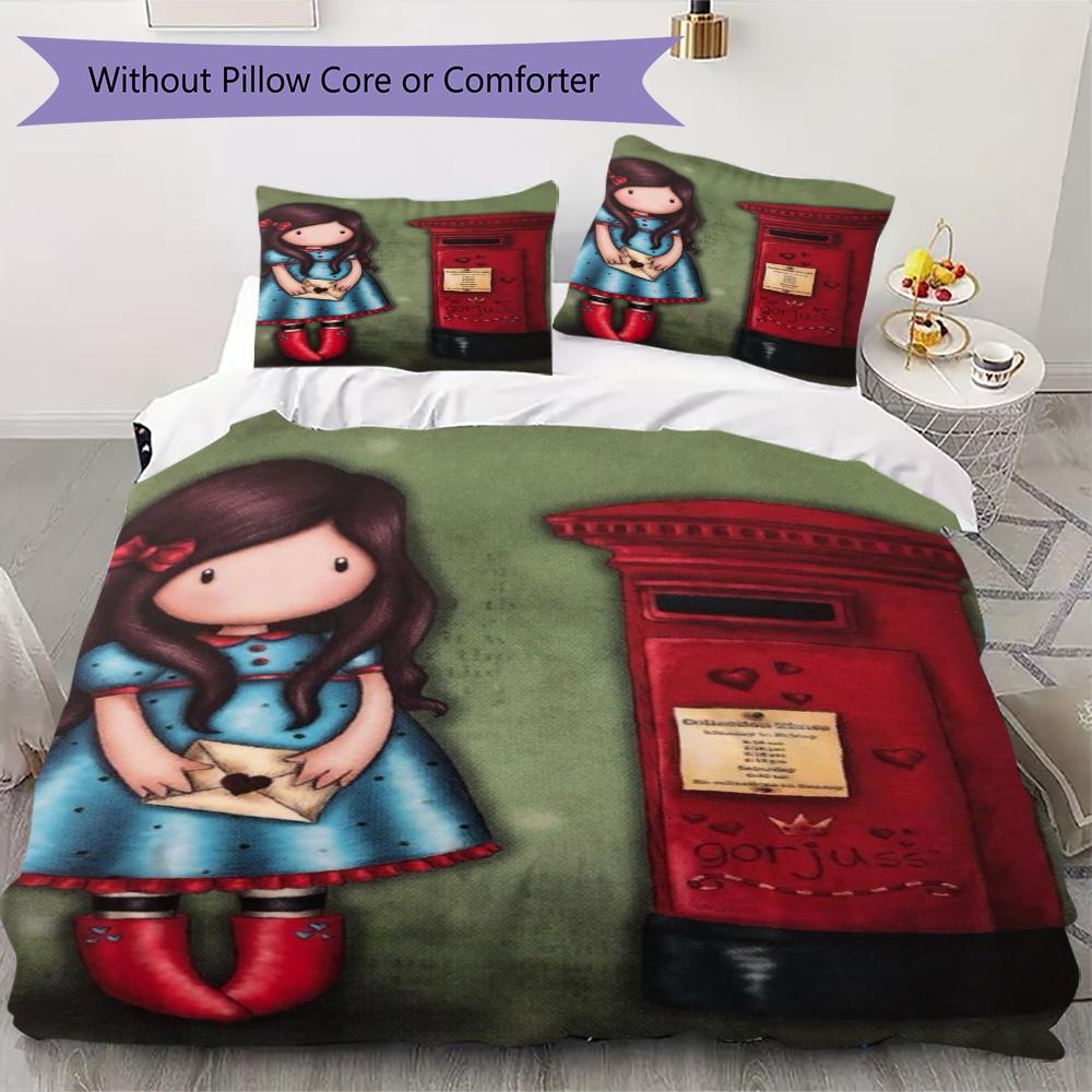 Santoro Pattern Bedding Uilt Set Uilt Cover Pillowcase Home Decoration Birthday Gift (1 * Duvet Cover + 2 * Pillowcase Without Core)141