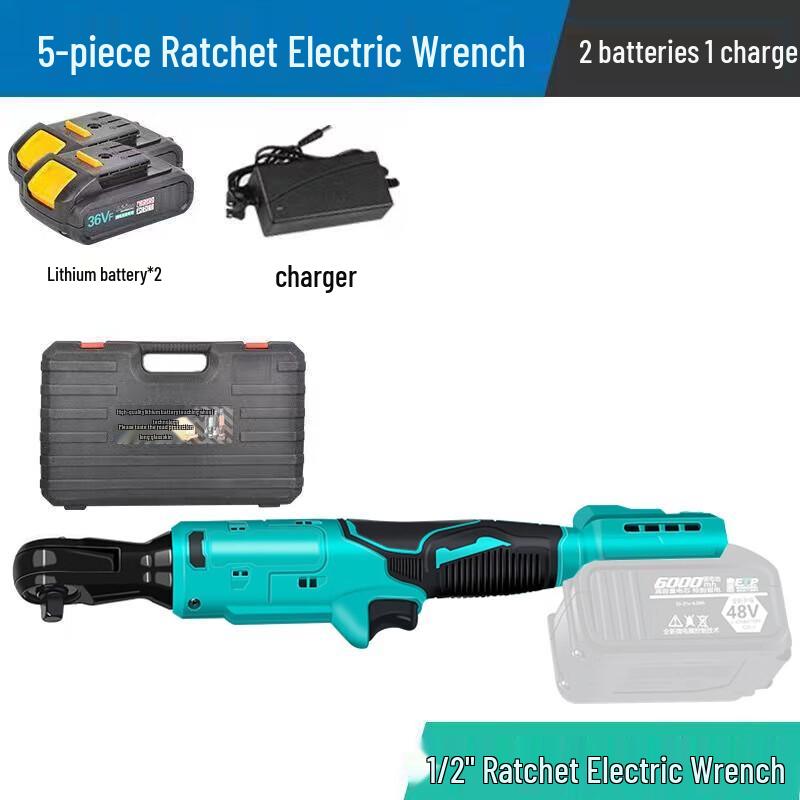 Xianming 36V Cordless 1/2-inch Right Angle Ratchet Wrench Kit CN plug (adapter included)